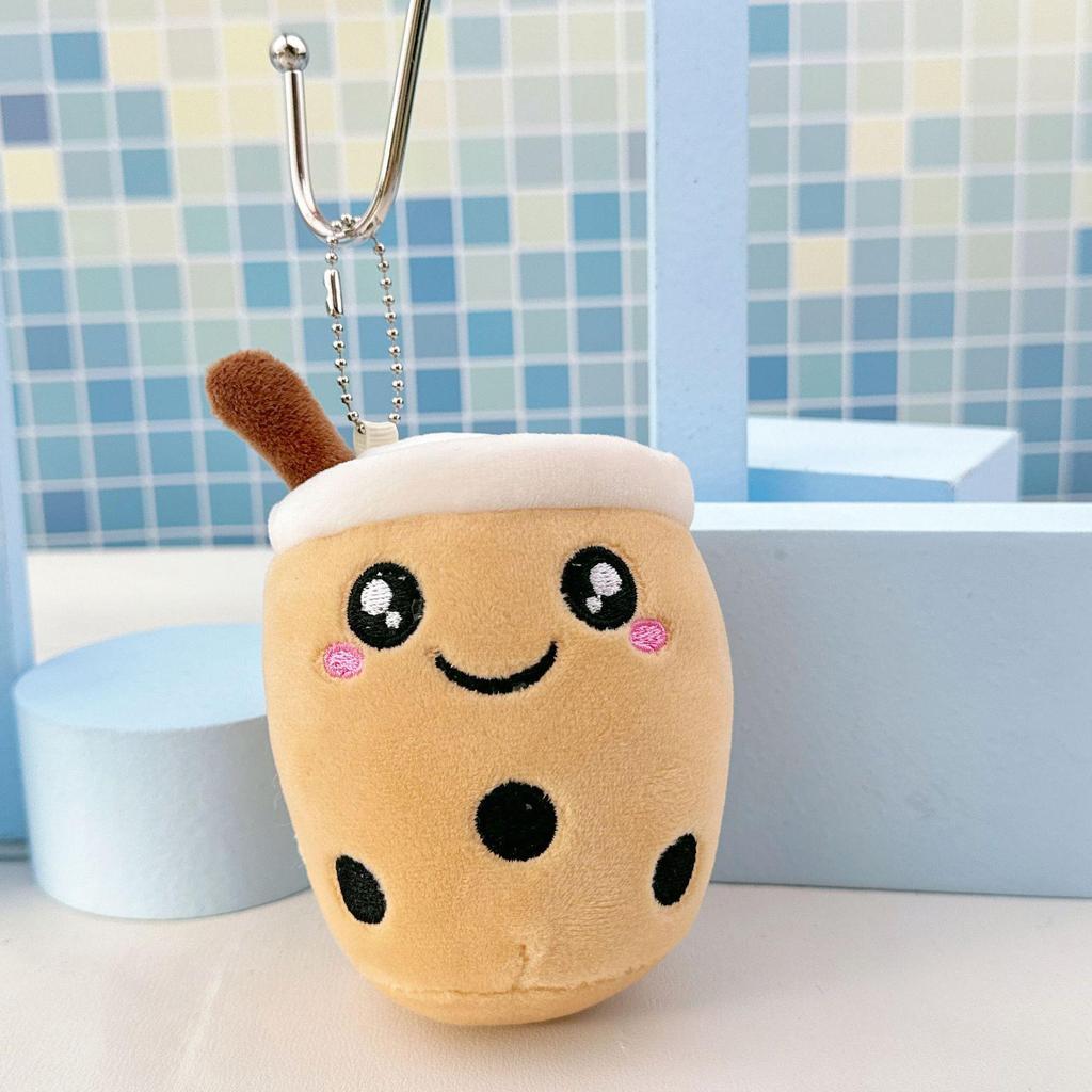 Simulation Fruit Milk Tea Cup Plush Toy - Small Pearl Milk Tea Doll