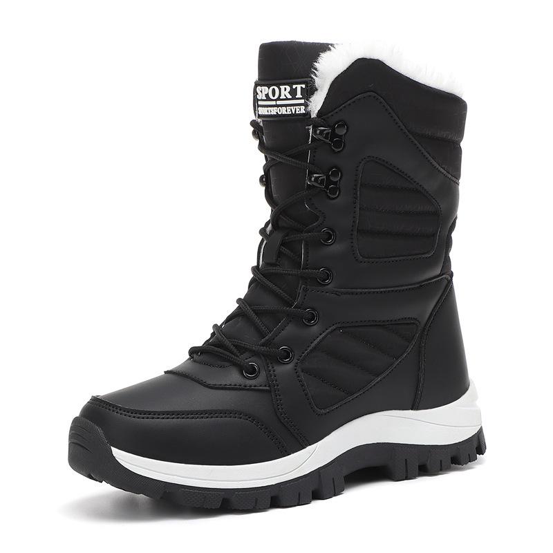 Plus Size Winter 2025 Thickened Velvet Snow Boots for Women