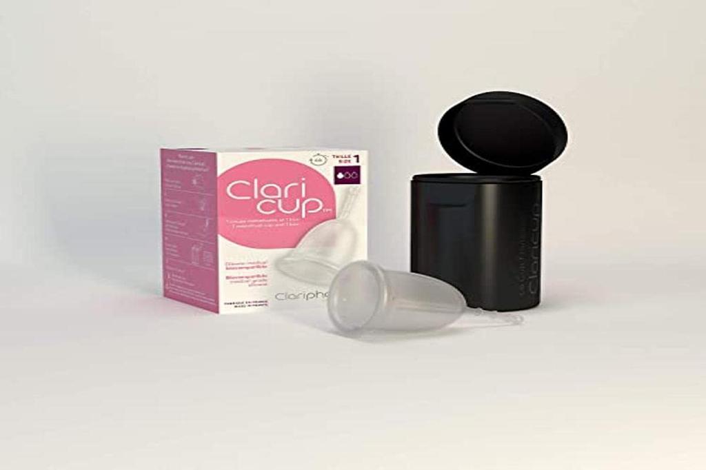 Claripharm Menstruační kalíšek Claripharm Velikost 1 Transparentní silikon lékařské kvality Včetně přepravního dezinfekčního boxu Kalíšek Softness Period - - - - & -