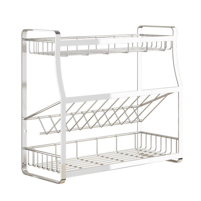 Multifunktionales Küchen-Gewürzregal und Aufbewahrungsorganisator aus Edelstahl 304