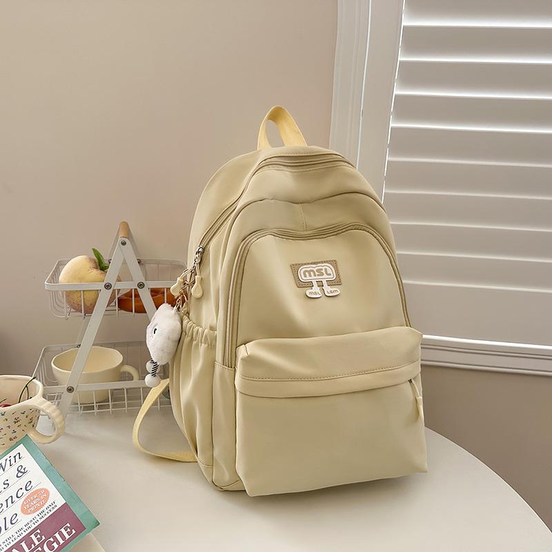 Schoolbag Japanese Simple Ins Niche Schoolbag Girls, Junior High School High School College Students Backpack Light Commuter Travel Backpack