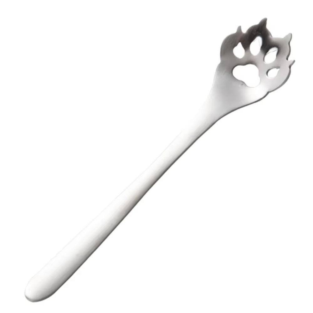 304 Stainless Steel Funny Cat Paw Teaspoon Kitchen Tableware Dog Paw Spoon Coffee Spoon Dessert Tea Accessories