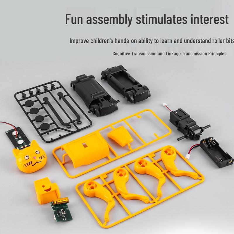 DIY Solar-Powered Mechanical Dog & Cat Educational Toys for Kids