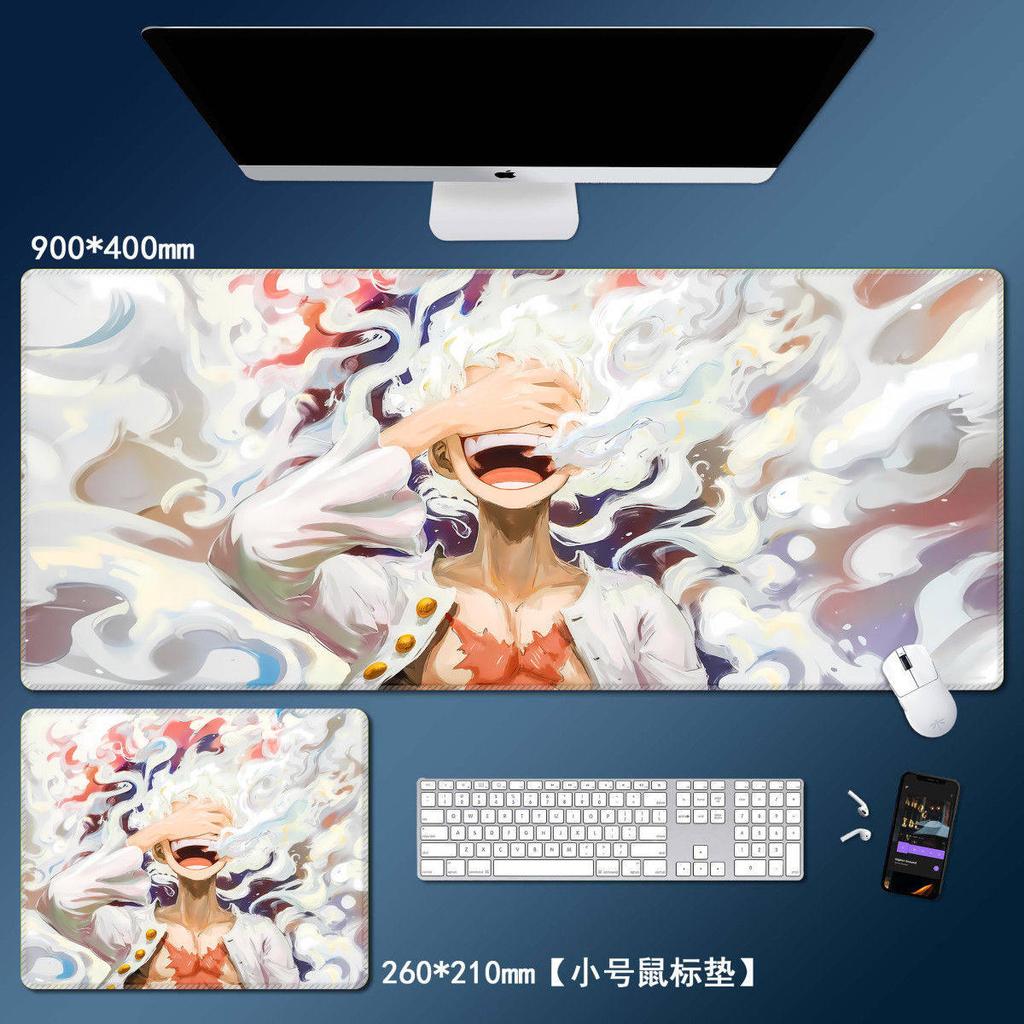 One Piece Monkey D Luffy Colorful Burst Anime Gaming Mouse Pad Large Desk Mat Anime Peripheral Table Pad