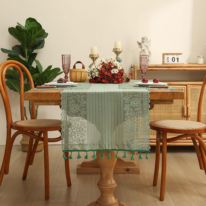 

Французская кружевная дорожка на стол, современная легкая роскошь, длинное полотенце для кофейного столика, высококачественная накидка, скандинавская ретро скатерть для чайного столика 40*220cm