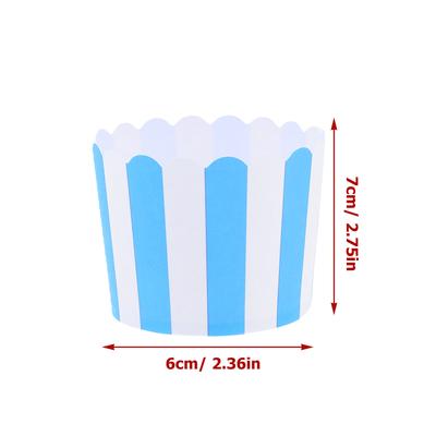 100 Pcs Large Muffin Cups High Temperature Paper Liners Red White Striped Cupcake Liners For Supplies Cake Pans Kitchen Dining