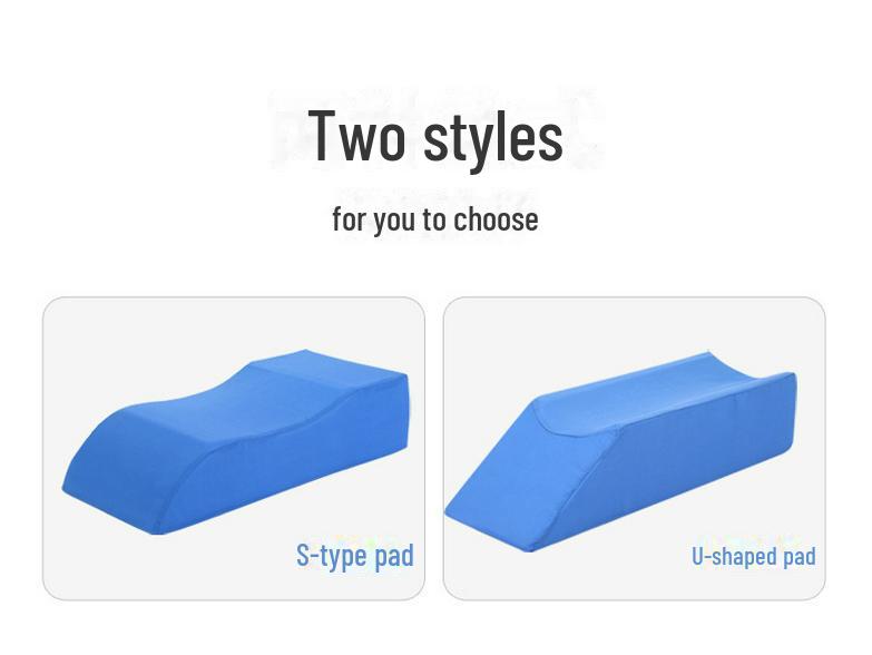 Zvedací podložka dolních končetin ve tvaru S: Houbička proti proleženinám, opora chodidel a nohou