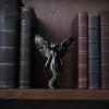 Desktop Atmosphere Decoration Dark Angel Winged Figurine, 3D Printed Gothic Statue for Desk Shelf God Decor, Intricate Redemption Theme Sculpture,