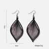Fashion Black Ear Stud Vintage Bohemia Eardrop Stud Earrings Leaf Earrings Drop Earrings Ear Hook