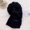 New knitted wool scarf women's autumn and winter thickened warm student couple scarf men's versatile trend