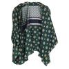 Sacai [Good Condition] 21-05583 Komon Print Back Sheer Short Sleeve Blouse/ Tops 1 greenUsed