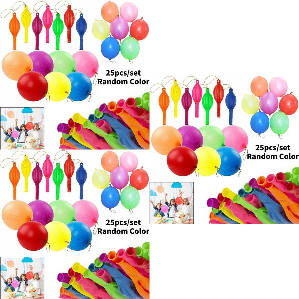 Thick Latex Children's Hand Clapping Balloons With Elastic Bands Round Shape 10-inch Size