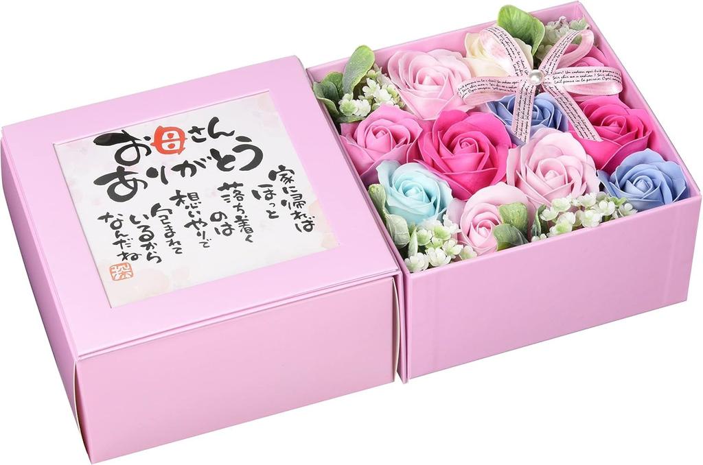 Soap Flower Bath Additive Bath Fragrance Poem Box You Day Gift 795985 Q-FLA "Thank Mom" Pink/Blue Mother's