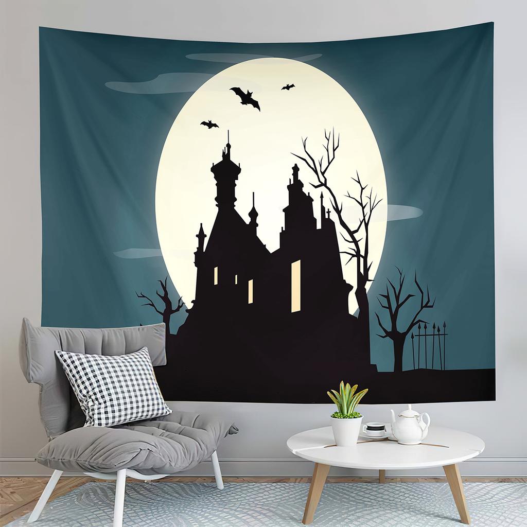 Cartoon Castle Tapestry Fairy Tale World Castle Tapestry Gifts for Kids Girls Boys Bedroom Home Living Room Wall Art Tapestries