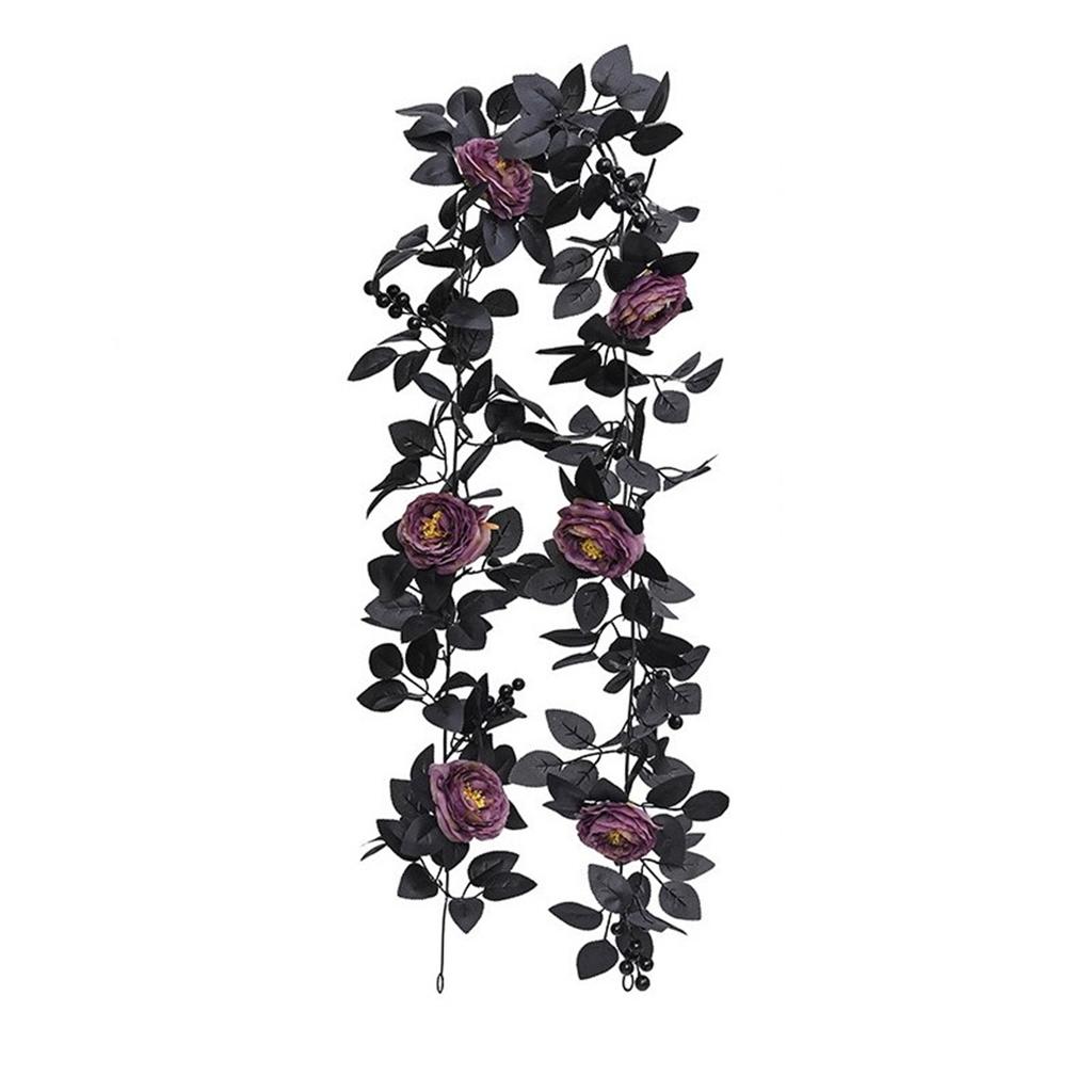 Artificial Flowers Fake Roses Halloween Garland Versatile Decoration