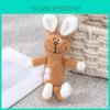 Charming Rabbit Plush Pendant Couple Doll Keychain Cartoon Doll Backpack Ornament