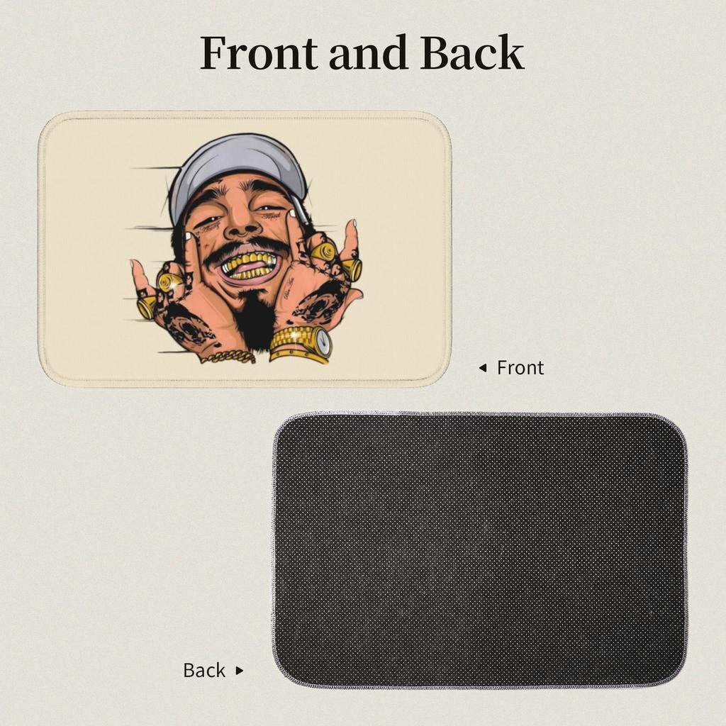 Custom Posts Malones American Popular Rapper Front Door Floor Entrance Mat Indoor Bath Kitchen Doormat Garage Carpet Rug