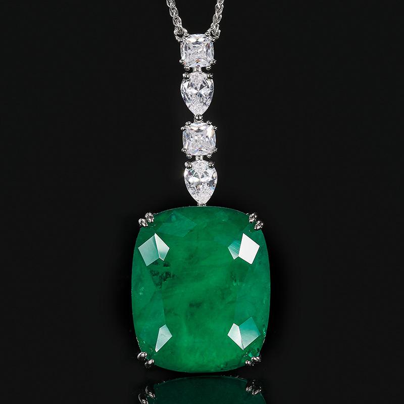 

Jewelry Pendant Necklace Jewelry Emerald Paraiba Color Treasure European and American retro women s goods