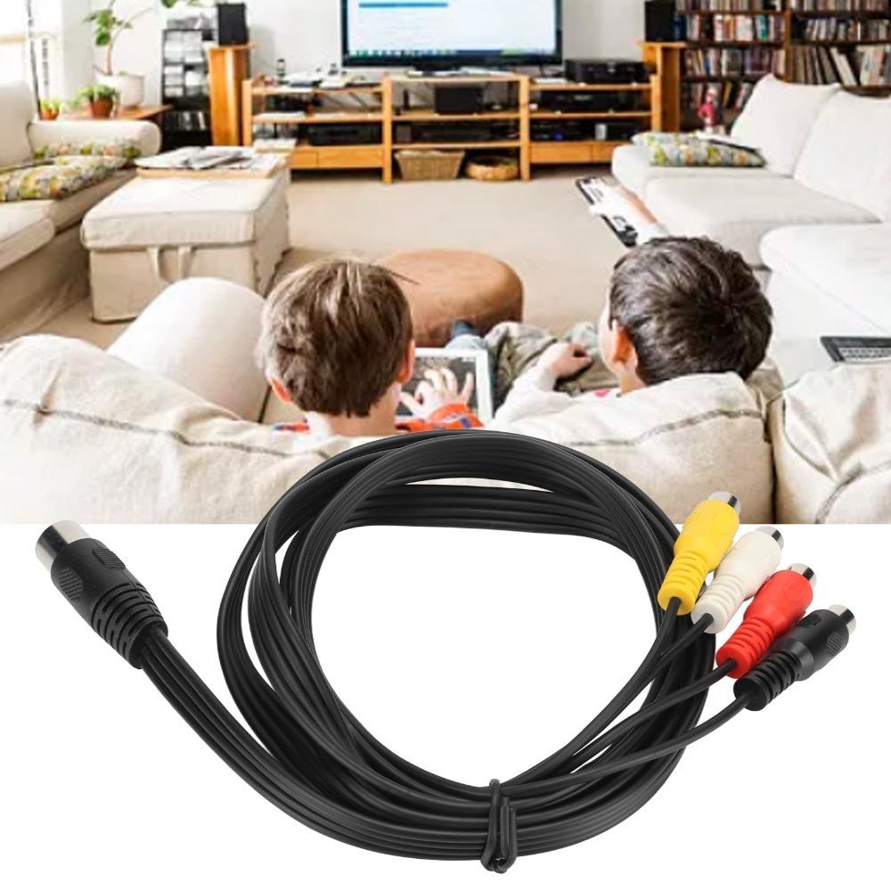 Professional 5 Pin Male Din to 4RCA Female Cable Plug and Play Conversion Cord  Phono