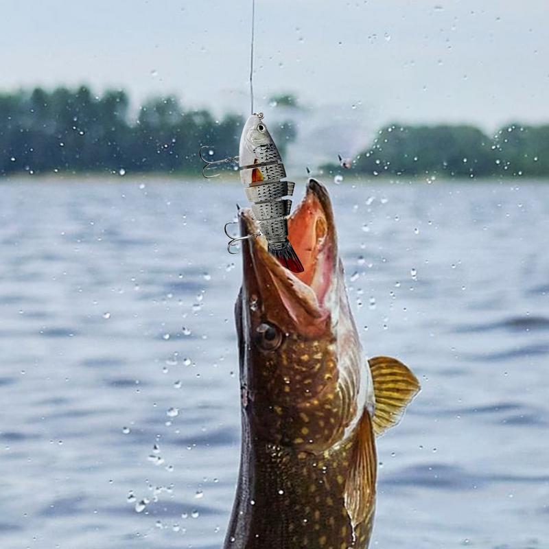 Bass Fishing Lures Small Angling Swimbait Multifunctional Multi Jointed Fish Fishing Slow Sinking Swimbait For Bass Trout