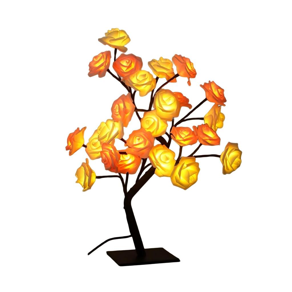 Valentine's Day Rose Tree Light Home Scene Decoration 24 Lights Background Colorful Flower Tree Light USB