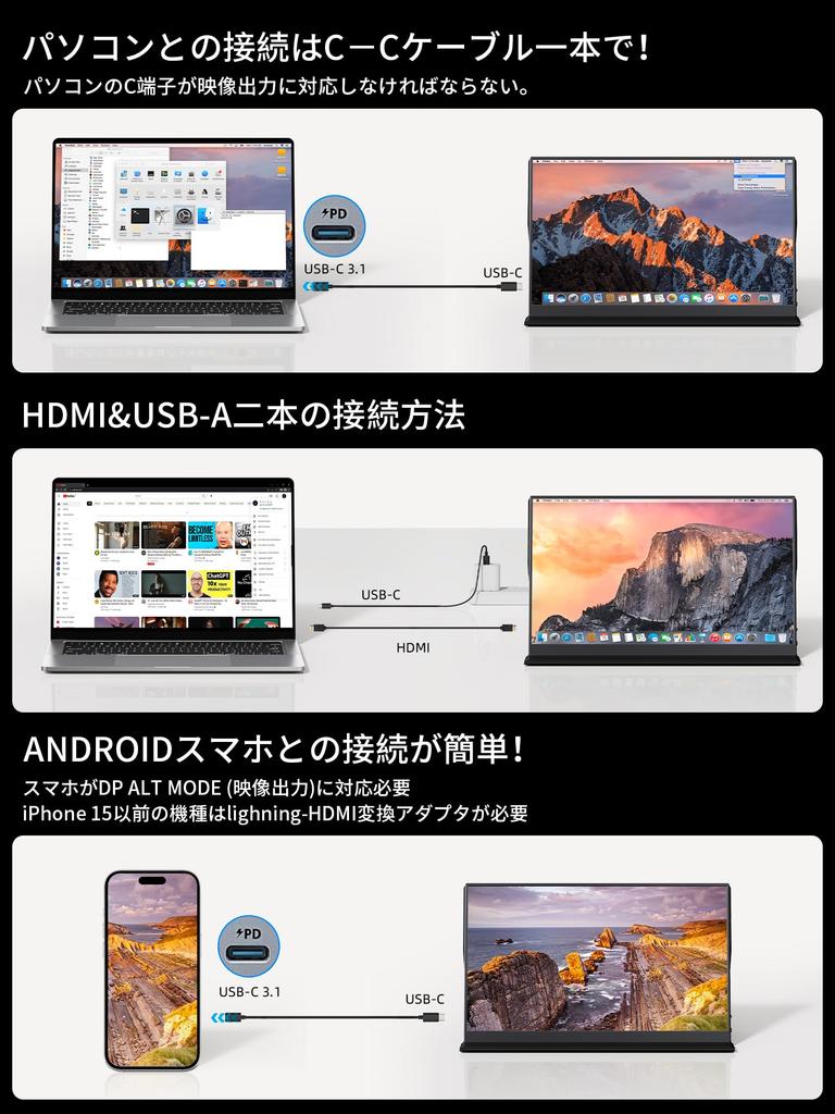 KEEPTIME Mobile Monitor Inch Touch Panel Mobile Display 1920x1080FHD Lightweight Thin Portable Monitor USB HDMI IPS LCD Panel Compatible with Work