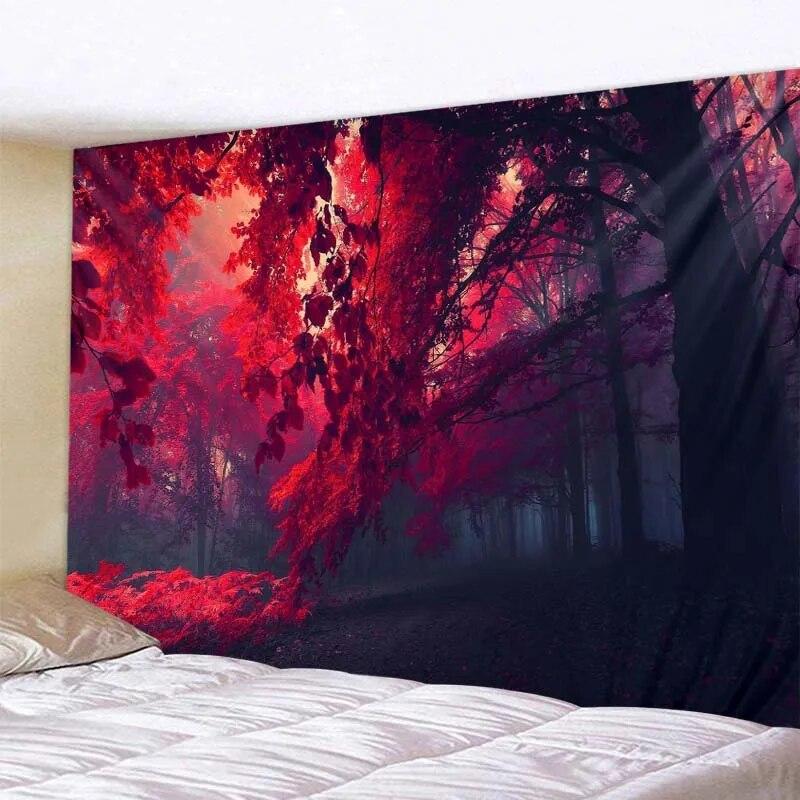 Large Tapestry Nature Landscape Forest Wall Hanging Room Decoration Bohemian Bedroom Living Room Wall Decoration