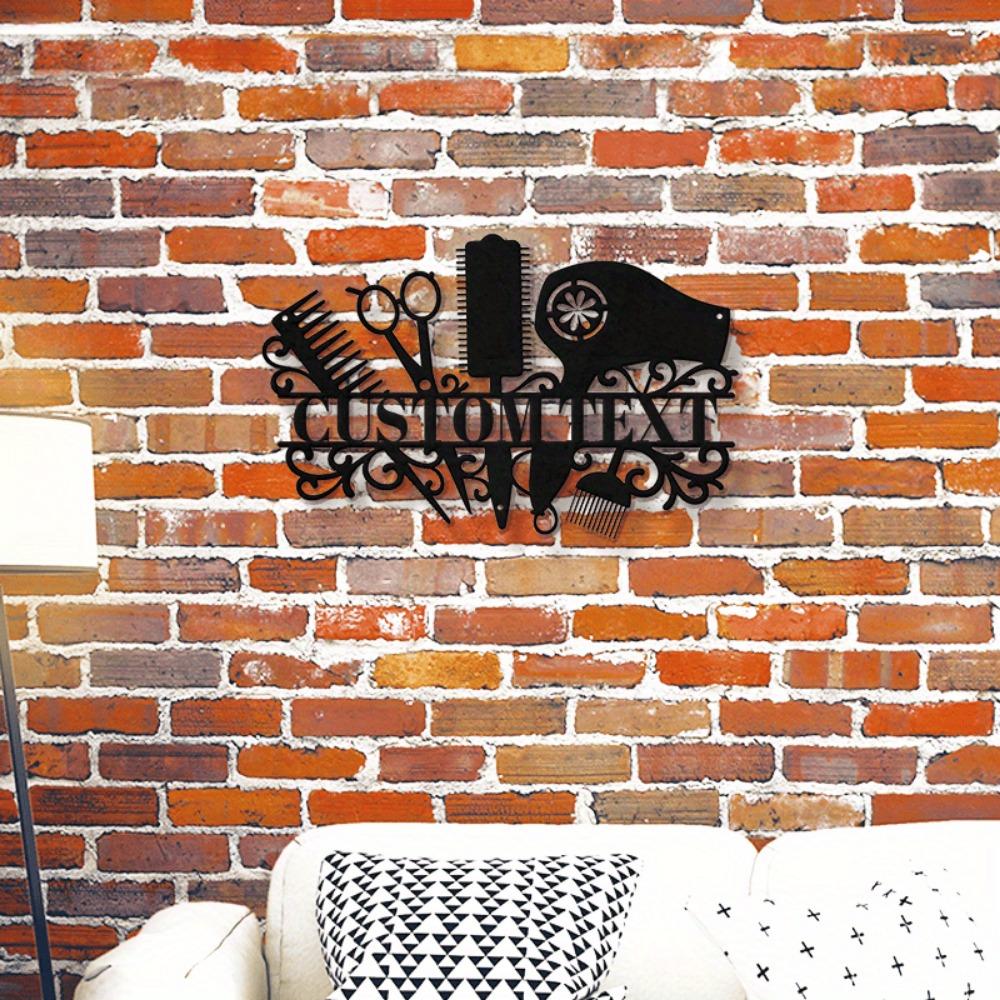 Metal Wall Art Hairdresser Sign, Modern Salon Decor for Stylist, Personalized Metal Sculpture, Gift for Hair Professional