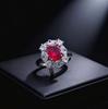 Premium Bright Treasure Jewelry Ruby Ring Women'S Light Luxury Premium Sense Opening Design Luxury Sapphire Ring