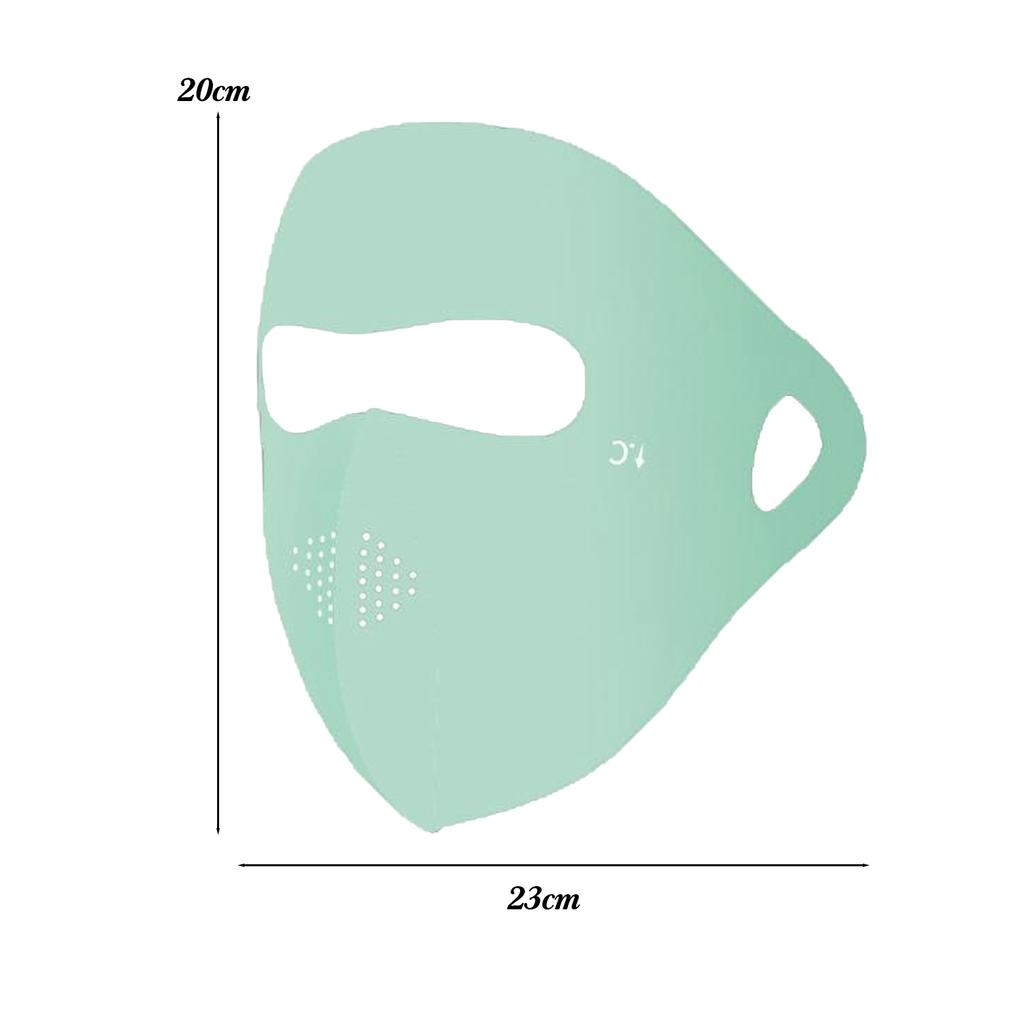 New Summer Ice Silk Sunscreen Mask Full Face Sun Protection Mask Forehead Thin Section Breathable Anti Ultraviolet Face Masks