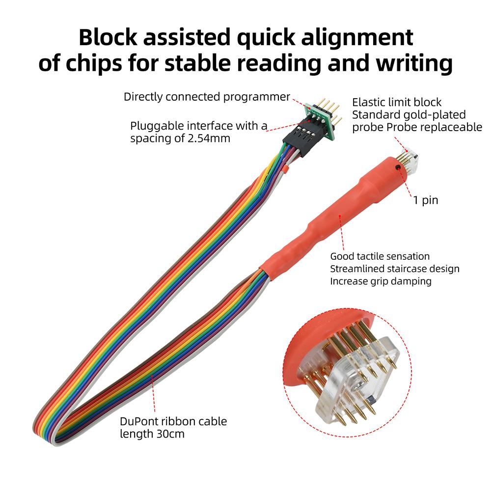 SOP8/WSON8 Chip Download Burn Write Probe Spring Needle SOP8-150mil WSON8*6 Microchip Programmer Tester Probes Repair Tool
