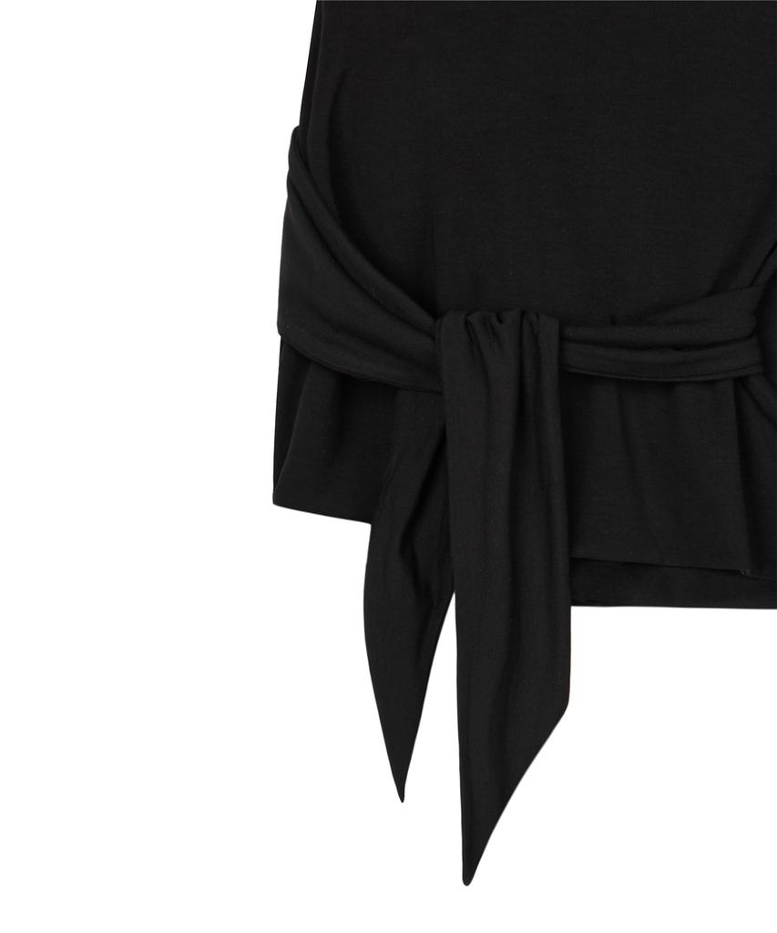 Rock Cake Drape Wrap Mini Skirt - Black