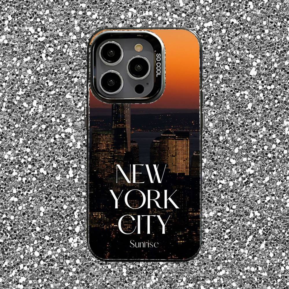 New York City NYC Phone Case For iPhone 16,15,14,13,12,11,Pro,XS,Max,Plus,Mini,SE Black Candy Matte Shockproof Cover