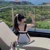 Japanese & Korean Women's Slimming Triangle One-Piece Swimsuit 2023 - New Style, Tummy Control, Conservative Design for Hot Springs