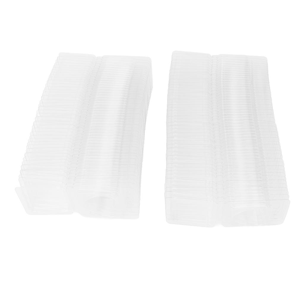 100 Stück Wachsschmelz Muschelschalen Formen Behälter Klar Leer Kunststoffschale für Valentinstag Dochtlos