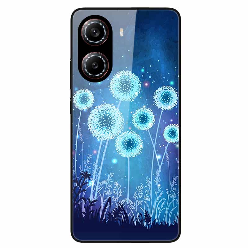 For Poco X7 Pro 5G Case Flower Hard Back Cover Tempered Glass Cases for Xiaomi Poco X 7 Pro X7Pro Hard Shells PocoX7Pro 2025 New