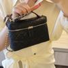 Mini-Kaviar-Rindsleder-Box-Tasche Damen Leder-Kette Umhängetasche Kleine Tasche Brotdosen-Tasche
