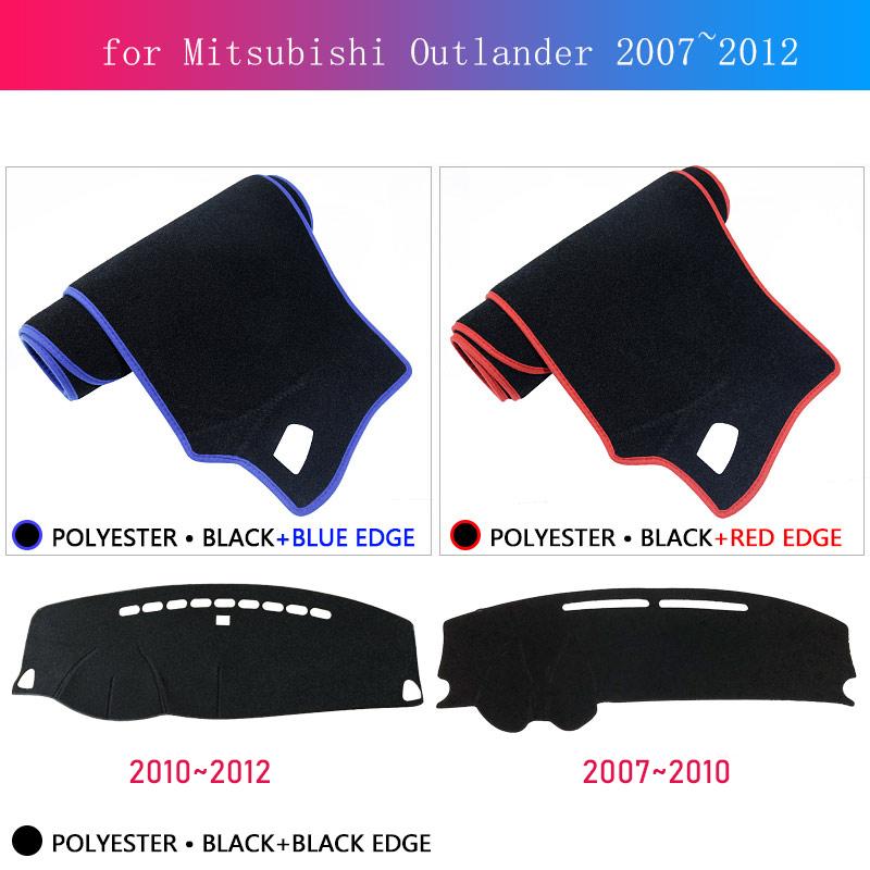 Dashboard Cover Dash Board Mat Carpet Pad for Mitsubishi Outlander 2nd Gen 2007 2008 Sunshade Anti-dirty Rug Auto
