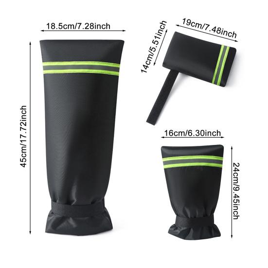 Yousheng Winter Outdoor Faucet Cover Waterproof Oxford Cloth Reusable Garden Lawn Hose Bib Outside Faucet Freeze Protection Black Insulation Cover