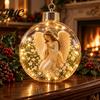 Illuminated Faith Based Decor Christian Scripture Keepsake, Light Up Religious Hanging Ornament with Bible Spiritual Encouragement Home Verse,