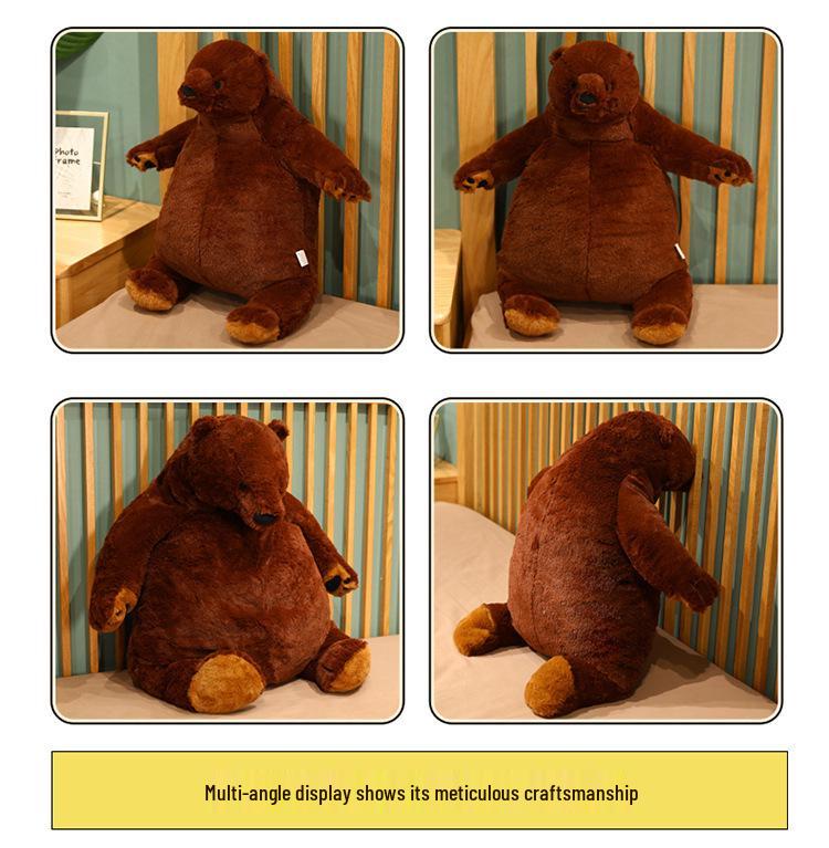 Cute Brown Teddy Bear Hug Pillow Plush Toy - Big Bear Doll Gift