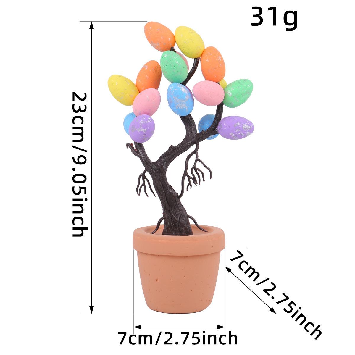 

Easter Egg Tree Potted Plant Decoration Ornament Creative Printing Spotted Egg Easter Egg Arrangement Atmosphere Props HH3-27 Silver Spot Egg