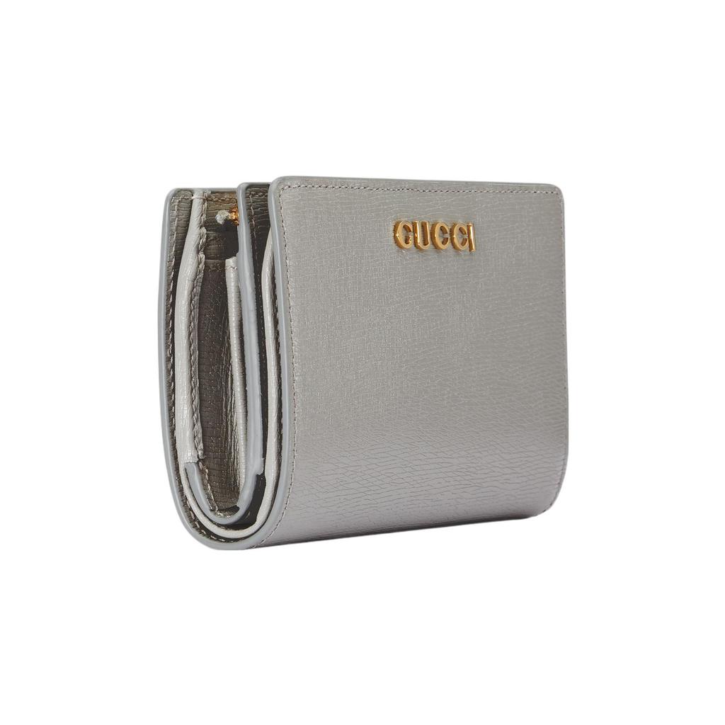 Gucci Letter Logo Zipper Leather Wallet Women Wallet Light-Gray 772640-0OP0N-1440
