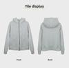 Navy Blue Women's Slim Fit Yoga Sweatshirt - Small, Casual Zipper Cardigan for Spring & Autumn 2025