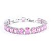 Square Zircon Bracelet Girls Niche Copper Electroplated White Gold 24K Gold Inlaid with Precious Stones Light Luxury Premium Bracelet