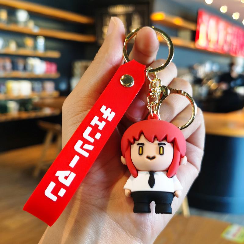 Creative Chainsaw Man Keychain: Pochita, Denji, and Chainsaw Dog 3D Pendant Ornament Individual OPP Bag