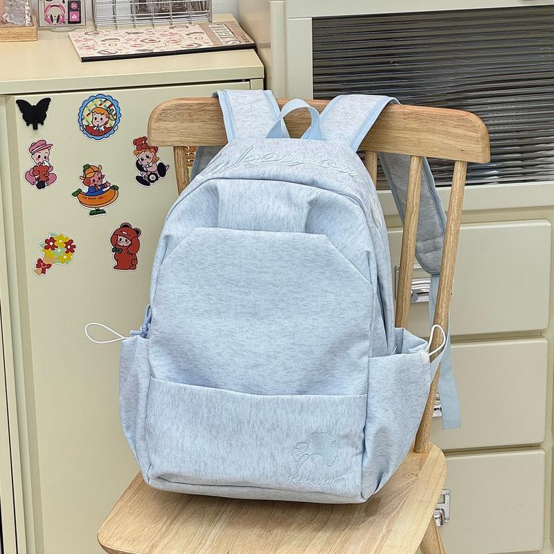 Schoolbag new large-capacity schoolbag female high school students simple and versatile campus niche high-value embroidered backpack backpack