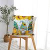 Adorable Gnome & Floral Garden Cushion Cover Car Throw Pillow Case For Sofa Car Christmas Gift