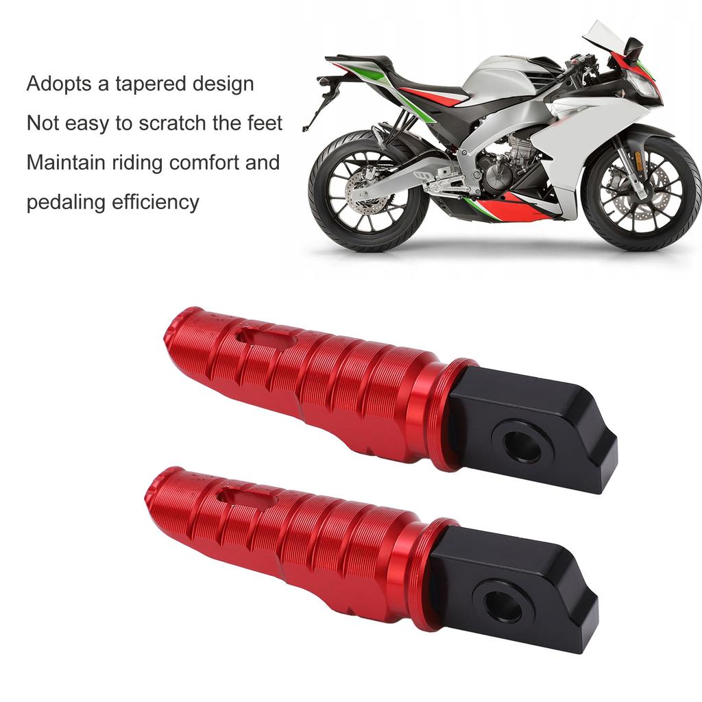 2pcs Motorcycle Front Footpeg Footrest T6063 Aluminum Alloy Anti Slip Rustproof Replacement for GPR125 APR150