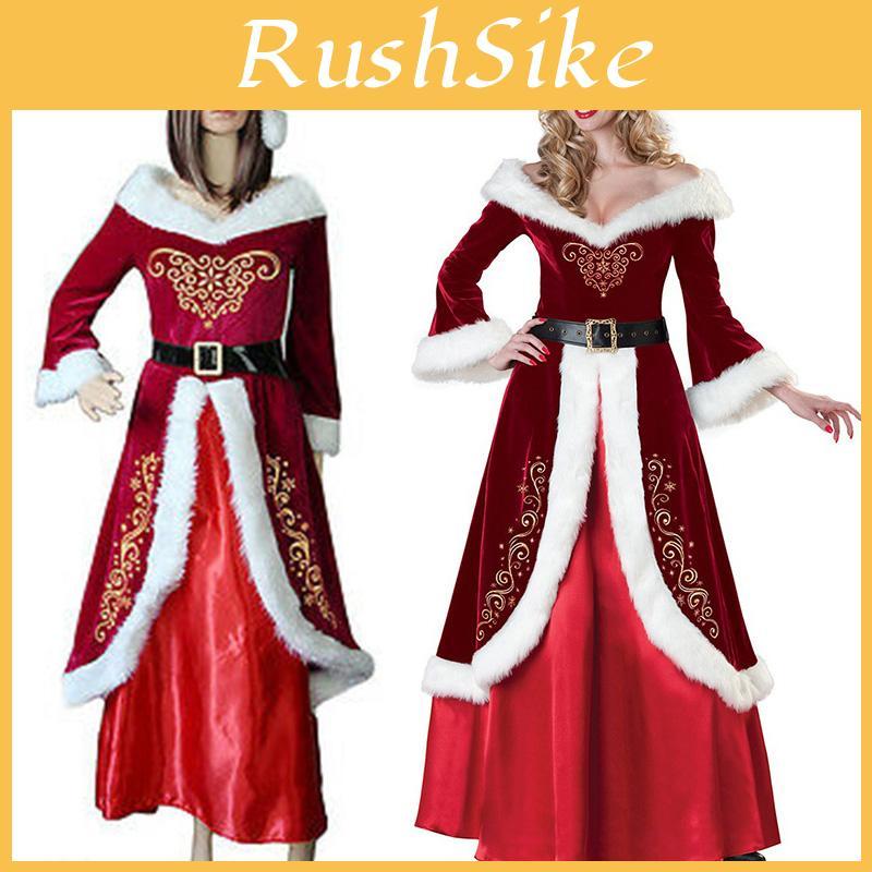 Luxurious Red Santa Claus Dress For Women Perfect For Christmas Holiday Celebrations